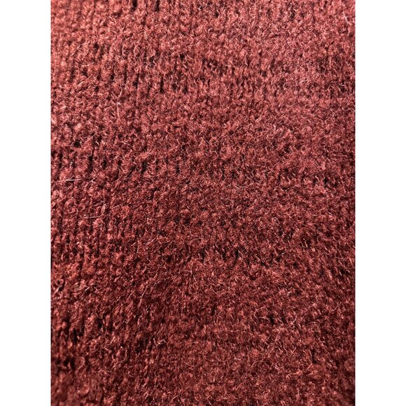 Rails Reagan Raisin Alpaca Wool Sweater Women XL Brown Open Chunky Knit High Nec - Picture 14 of 16